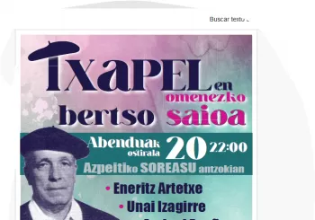 Txapelen omenezko bertso saioa en azpeitia