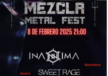 Sweet Rage Hösten Inannima +Eterno Retorno Festival Mezcla metal en barracudas 21:00 en Madrid