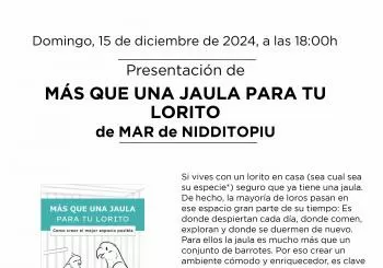 Presentación de 'Más que una jaula para tu lorito', de Mar de NidittoPiu en Madrid