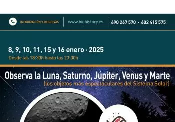 Observa la Luna, Saturno, Júpiter Venus y Marte, los objetos más espectaculares del Sistema Solar en Aras de los Olmos