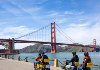 Wharf to Golden Gate Bridge - GoRide Electric Scooter Rentals San Francisco