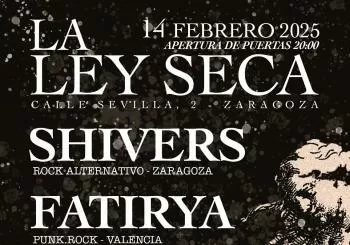 CONCIERTO 14 FEBRERO SHIVERS+FATIRYA+BANK en Zaragoza