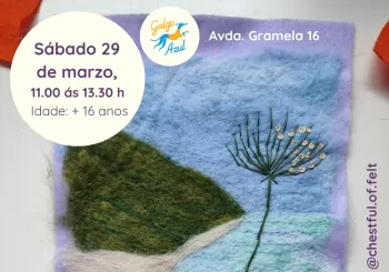 Obradoiro de feltro (2D needle felting) en A Coruña