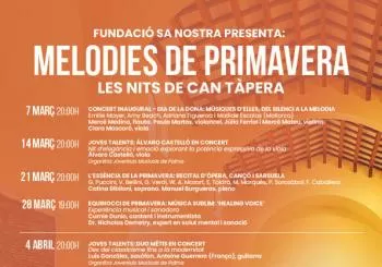 FUNDACIÓ SA NOSTRA - CAN TÀPERA & JOVENTUTS MUSICALS DE PALMA. DUO MÉTIS EN CONCERT