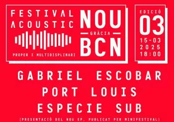 FESTIVAL ACOUSTIC NOU 15 MARÇ en Barcelona