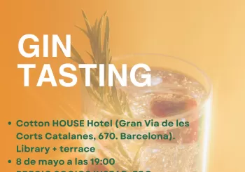 Gin tasting (100&NOMORE) in Cotton House Hotel Barcelona