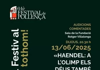 Festival per a tothom!: «HAENDEL: A L’OLIMP ELS DÉUS en Pollença