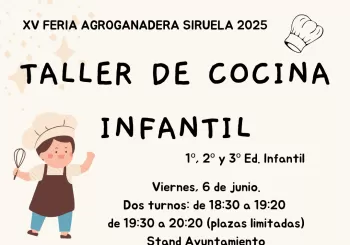 Taller de cocina infantil en Siruela