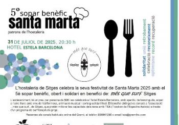 5º sopar benèfic Santa Marta del Gremi Host. Sitges en benefici de…: més que surf