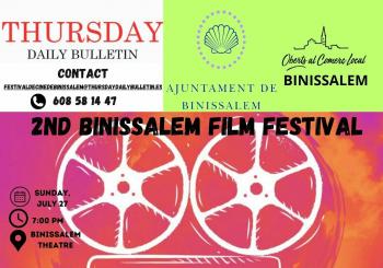Free Admission! Must-see event on July 27th: 2nd Binissalem Film Festival