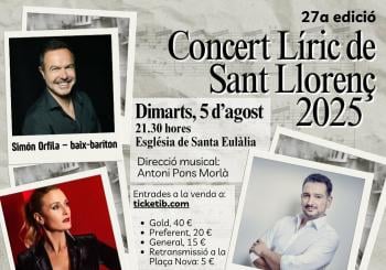 27 a Edició Concert Líric Sant Llorenç 2025 en Alaior