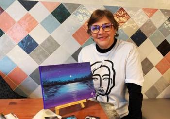 PintArte: Taller guiado de pintura + vino y merienda en Mafrens en Madrid