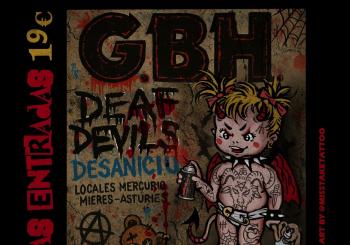 G.B.H. + Deaf Devils. Viernes 28 de Noviembre. Locales Mercurio Mieres