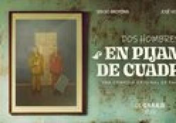 Dos hombres en pijama de cuadros en Madrid