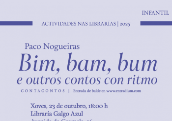 Paco Nogueiras no Galgo Azul. Cantacontos Bim Bam Bum en A Coruña