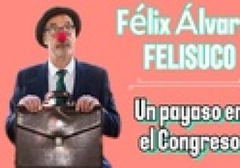 Un payaso en el Congreso en Leganés en Madrid