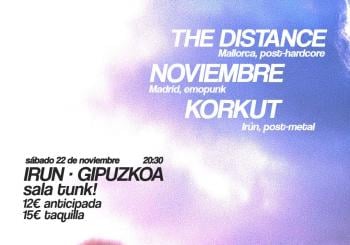 Kortut + Noviembre + The Distance @ Tunk! en Irún