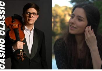 Enric Moya i Oriana Kemelmajer, violí i piano en Vic