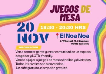 Juegos de mesa Ahora Dónde + LGTBCN en Barcelona