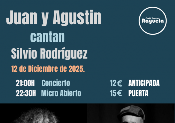 Juan y Agustín cantan Silvio Rodríguez, en el Café Teatro Rayuela a Santa Cruz de Tenerife