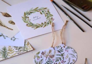 Talleres artísticos navideños en Jardinet de Gracia en Barcelona