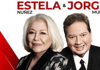 Estela Nuñez y Jorge Muñiz celebrando a Mamá en México