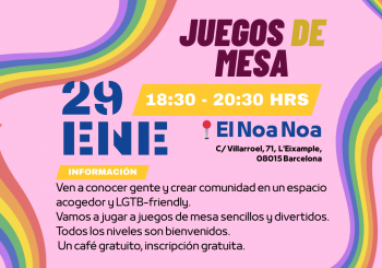 Juegos de mesa Ahora Dónde + LGTBCN en Barcelona