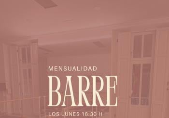 MENSUALIDAD BARRE - LUNES 18:30 en Gandia