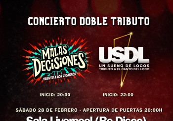 TRIBUTO A EL CANTO DEL LOCO + TRIBUTO A LOS ZIGARROS en Molins de Rei
