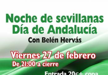 Viernes 27/2/2026 “Noche de Sevillanas. Día de Andalucía. Con Belén Hervás en Pamplona