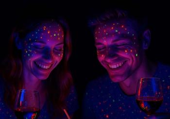 Pinta Luz Art & Wine, Taller de pintura neon solo para adultos en Madrid