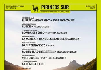 Rubén Blades con Roberto Delgado Big Band + Melanie Santiler Pirineos Sur 2026 en Huesca