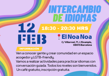 Intercambio de idiomas Ahora Dónde + LGTBCN 12 FEBRERO en Barcelona