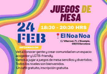 Juegos de mesa Ahora Dónde + LGTBCN 24 FEBRERO en Barcelona