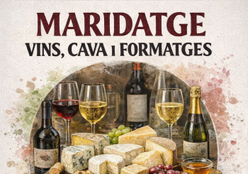 Maridatge de vins, cava i formatges en Barcelona
