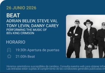 Beat: Adrian Belew / Tony Levin / Steve Vai / Danny Carey - Noches del Botánico 2026 en Madrid