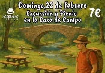 Excursión y Picnic en el Puente de la Garrapata de la Casa de Campo en Madrid