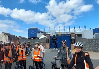 3 Hours Football Stadiums E-Bike Tour in United Kingdom Liverpool
