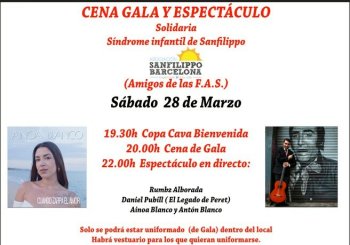 Cena gala y espectáculo en Barcelona