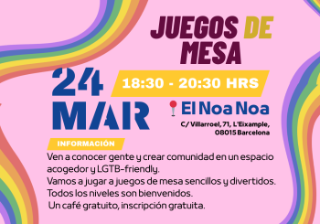 Juegos de mesa Ahora Dónde + LGTBCN en Barcelona