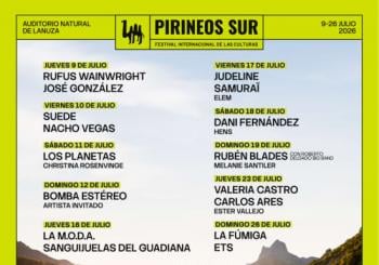 Judeline + Samuraï + Elem en Pirineos Sur 2026 Huesca