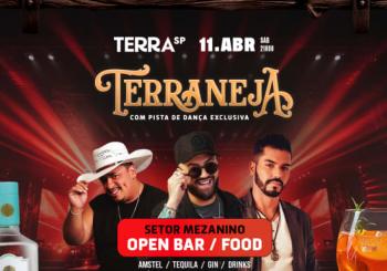 Show Terraneja Open Bar com Bruno Hipólito, Jhony Quadros e Juann Cateli no Terra SP São Paulo
