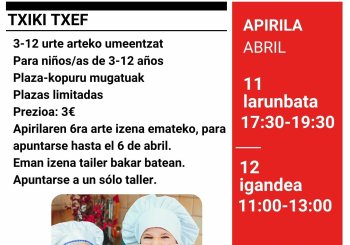 TXIKI TXEF - Maiatzak 9 eta 10 Araba/Álava