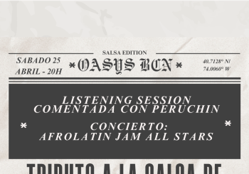 Tributo a la salsa de NY en Oasys Afrolatin jam all stars + peruchin en Barcelona