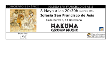 Concierto Benéfico Hakuna Music Group Barcelona