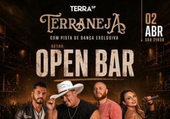 Terraneja Open Bar no Terra SP São Paulo