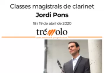 Classes magistrals de clarinet Jordi Pons. En Barcelona