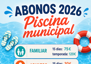 ABONOS PISCINA MUNICIPAL (TEMPORADA 2026) Badajoz