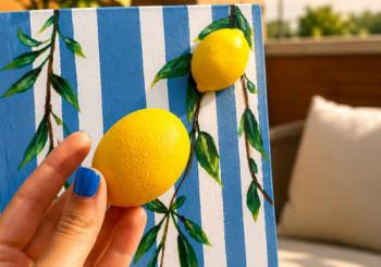 Taller de arte en relieve - limones y mimosas ilimitadas | Experiencia creativa premium Madrid