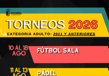 TORNEOS DE ADULTOS. AGOSTO 2026 en Badajoz
